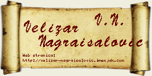 Velizar Nagraisalović vizit kartica